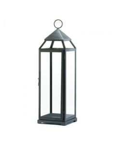 BRUSHED SILVER EXTRA TALL LANTERN