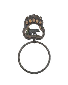 BLACK BEAR PAW TOWEL RING
